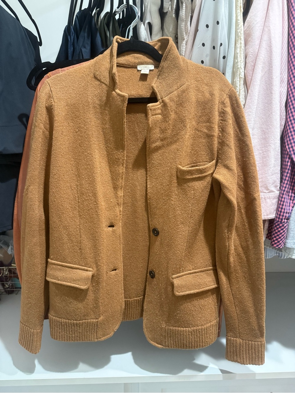 Women’s Fossil cardigan/Jacket with Stand Collar